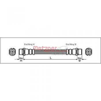 Metzger 4112824 Tubo flexible de frenos
