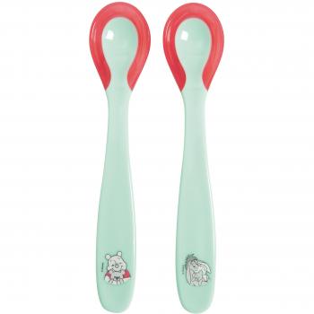 Tigex 80800145 - Pack de 2 cucharas termosensibles, diseño Winnie the Pooh, color verde azul