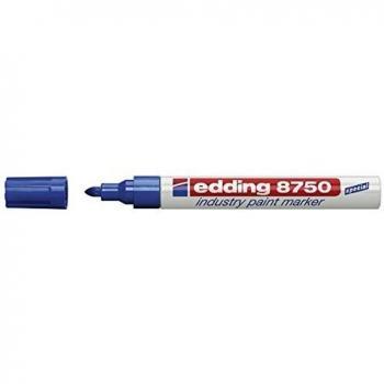 Marcador de pintura industrial Edding 8750, azul, punta redonda 2-4 mm