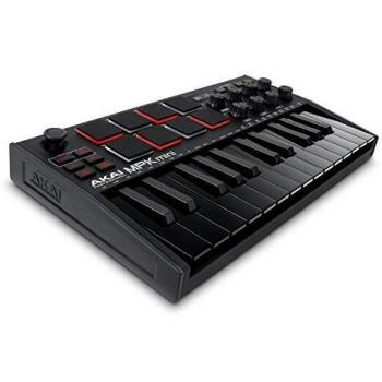 AKAI Professional MPK Mini MK3 – 25 Key USB MIDI Keyboard Controller with 8 Backlit Drum Pads, 8 Knobs and Music Production Software Included