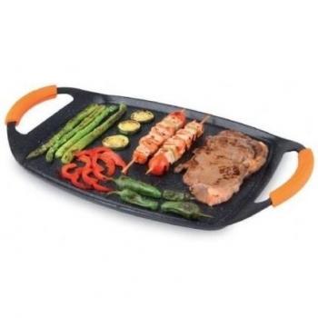 Sartén Grill Rectangular Orbegozo GDB4700 de 47cm con Acabado en Piedra, Apta para Todo Tipo de Encimeras y Lavavajillas