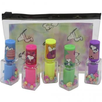 Set de 5 marcadores con forma de pinta uñas Snoopy CyP Brands en colores variados