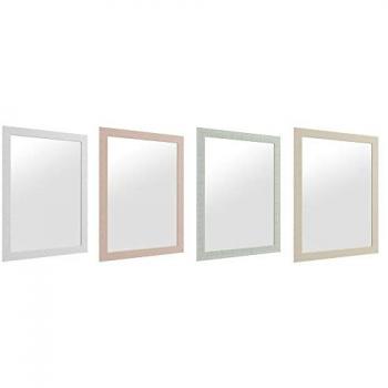 Espejo de Pared Urbano DKD Home Decor 70 x 2 x 96 cm Cristal Beige Rosa Verde Gris Claro Poliestireno (4 Piezas)