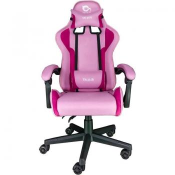 Talius Hornet Silla Gaming Negra/Rosa con Diseño Butterfly, Base de Nylon y Ruedas de Nylon