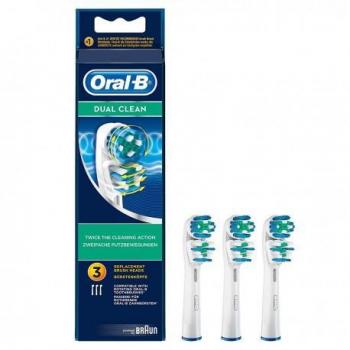 Pack de 3 Recambios Original Braun Oral-B Dual Clean