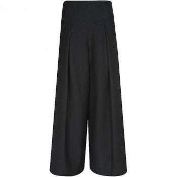Emporio Armani Women's Pleated Wide Leg Trousers - Blue - Size: S (42 IT/6 US)