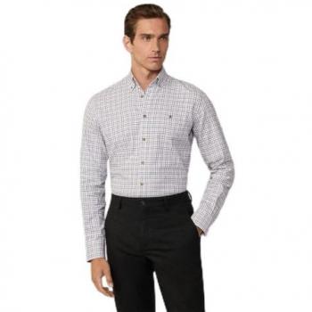 Camisa de hombre tailored fit de cuadros tattersall Hackett