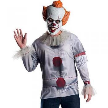 Rubies Disfraz Pennywise para adulto, Camiseta impresa con máscara, Oficial Warner Bros, para halloween, carnaval, fiestas, cosplay