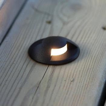Foco de jardín GARDEN24 Negro 1 bombilla LED para exterior IP44 0.8W