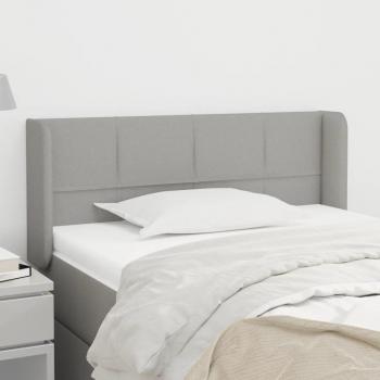 Cabecero de tela gris claro 103x16x78/88 cm Vidaxl