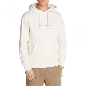Calvin Klein Jeans Chenille Monologo White Hoodie - Size L