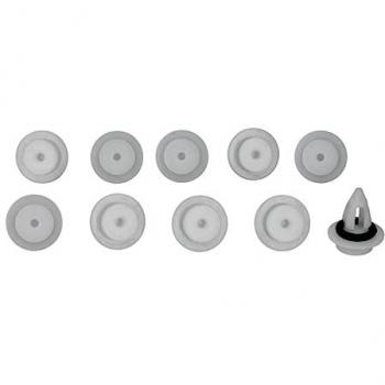 Clip Grapa ROMIX C60698, 10 Piezas, color negro, material plástico resistente, diseño ergonómico para un mejor agarre, ideal para uso en oficina y hogar