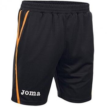 Joma Game - Pantalones cortos para niños de 10-12 años, color negro / naranja