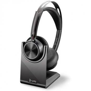 Poly Voyager Focus 2 Wireless Office Headset with USB-C and Active Noise Cancelling, Black