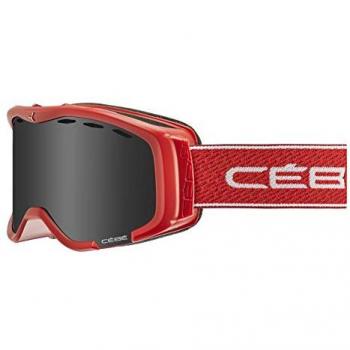 Máscara de esquí Cébé Cheeky OTG rojo con lente espejada Grey Ultra Black, Juventud Unisex, Matt Chilli Pepper Grey Ultra Black, Small