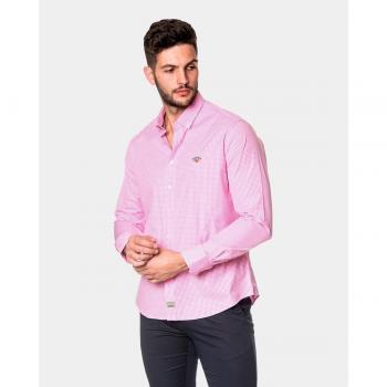 Camisa Spagnolo popelín cuadros vichi rosa Colección Bandera