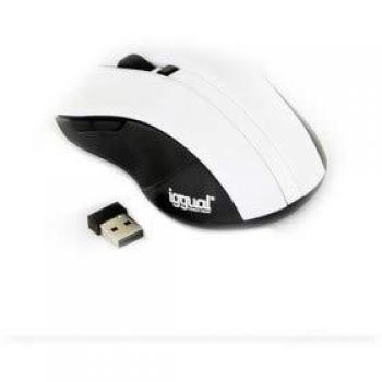 Iggual Connect - Ratón óptico inalámbrico, color blanco