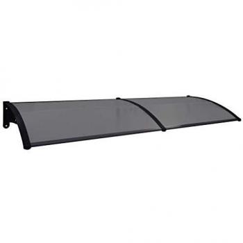 Black Polycarbonate Door Canopy 240 x 80 cm