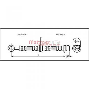 Metzger 4115152 Tubo flexible de frenos
