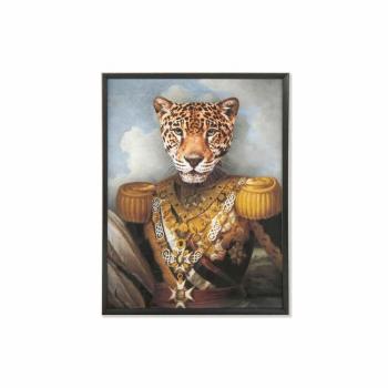 Cuadro MDF y cristal leopardo