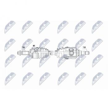 Árbol de transmisión NTY NPW-TY-058, compatible y de alta calidad