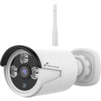 Nivian NV-CAM30W Cámara Adicional WiFi para Kit de Alarma NV-KIT830, Resolución SuperHD 2K, Color Blanco