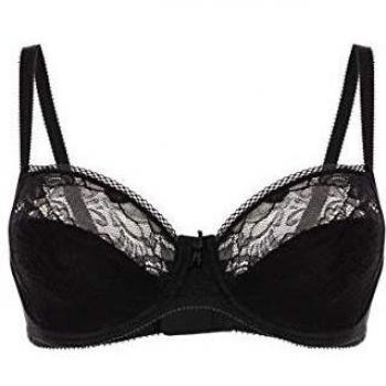 Felina Conturelle by 805822-004 Women's Secret Garden Black Embroidered Underwired Full Cup Bra 80E