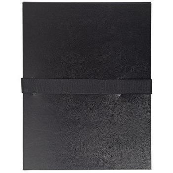 Carpeta con lomo extensible Balacron 1 solapa, tamaño 24x32 cm, A4, color negro, con cierre de velcro
