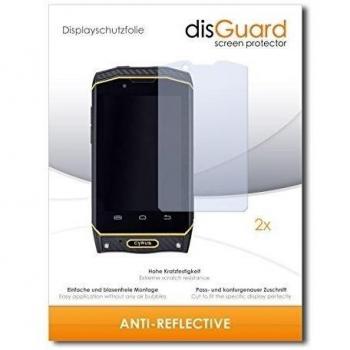 2 x disGuard Anti-Reflective Lámina de protección para Cyrus CS19 / CS-19 - ¡Protección de pantalla antirreflectante con recubrimiento duro! CALIDAD PREMIUM - Made in Germany