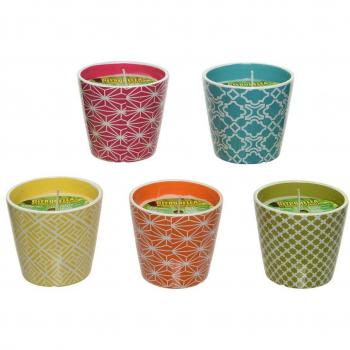 Vela de citronela con colores surtidos y aroma repelente de mosquitos, diámetro 11cm