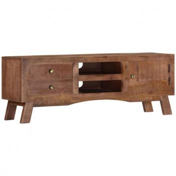 vidaXL TV Cabinet 110x30x40 cm Rough Mango Wood