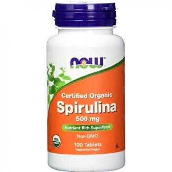 Now Foods Certified Organic Spirulina 500mg - 100 Tablets