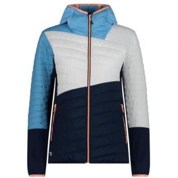 CMP Women's Hybrid Jacket with Fixed Hood - Blue - Size 42