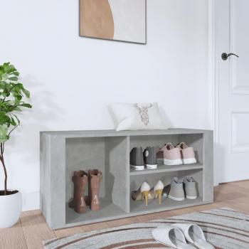 Zapatero de hormigón gris 100x35x45 cm madera multicapa