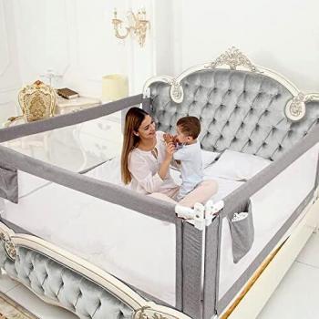 ZEHNHASE Barandilla de La Cama para bebés, Barrera de cama para niños Colchón doble, doble, tamaño completo tamaño queen y king