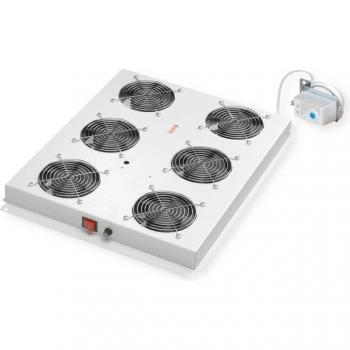 Unidad de ventilación de techo Roline 19 con 6 ventiladores y termostato, color gris