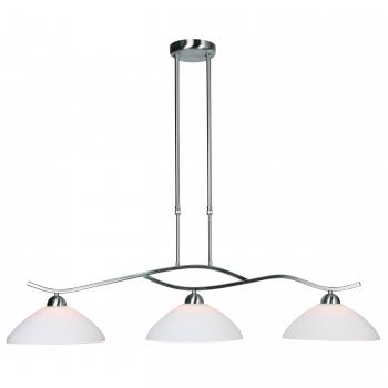 Lámpara Colgante Capri 3 Luces Acero/Blanco - Estilo Moderno y Elegante