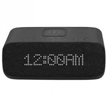 Altavoz Radio Despertador Bluetooth Promate Evoke con Cargador Inalámbrico Qi 10W, Puerto USB, FM y Alarma Repetición