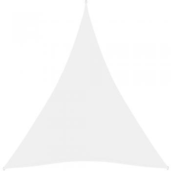 Toldo de vela triangular tela Oxford blanco 3x4x4 m
