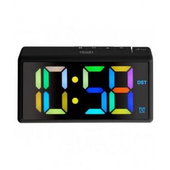 Reloj Despertador Digital Trevi EC886 LCD Grande Negro