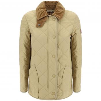 Burberry Diamond Quilted Thermoregulated Barn Jacket Brown XS