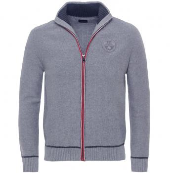 Napapijri Hombres A través de zip Cardigan Doues Gris Medio M