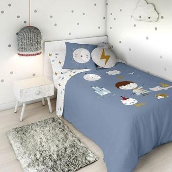 Funda Nórdica Reversible Infantil 100% Algodón Mago Haciendo el Indio Cama 105 Fabricada en España