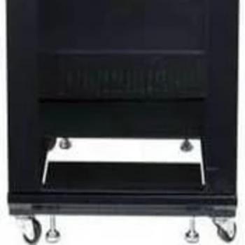 Sanus 27U Tall AV Rack - Black Component Series, Free Standing Server Cabinet