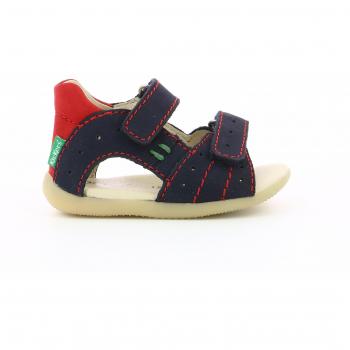 Kickers Boping-2 Baby Sandals, Navy Red 103