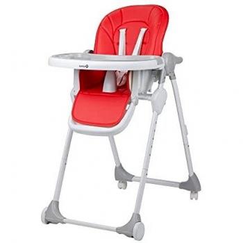 Safety 1st Looky Trona para bebé evolutiva y reclinable en 3 posiciónes, ajustable en altura, plegable compacto con 4 ruedas, color Warm Grey