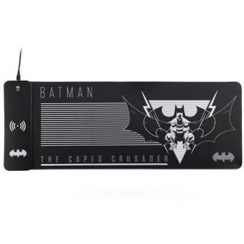 Alfombrilla de Ratón DC Comics Batman XL con Cargador Inalámbrico 15W, RGB y Antideslizante 30x80cm