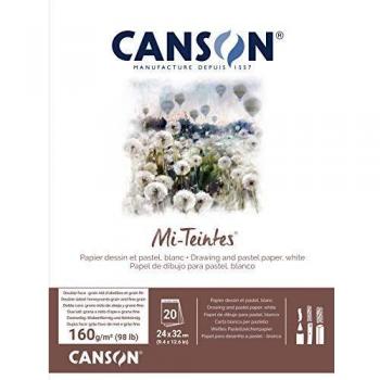 Canson Mi-Teintes 60% Abeja 160 g Bloc Encolado 24 x 32 20H Negro