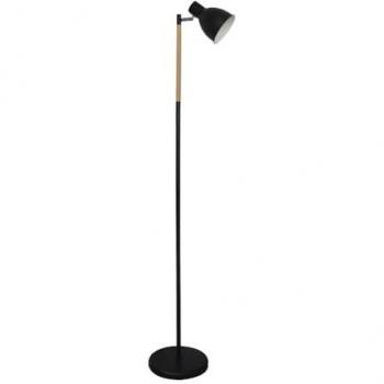 Lámpara de Pie Afocar Negro/Haya 140x25x25 cm - Diseño Elegante y Orientable