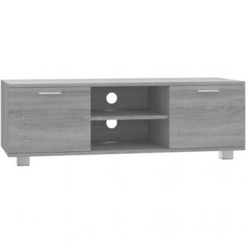 Mueble de TV madera contrachapada gris Sonoma 120x40,5x35 cm